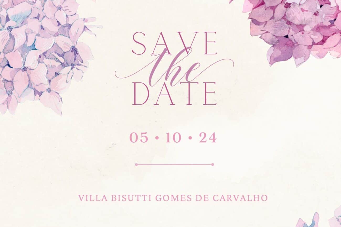 um modelo de save the date